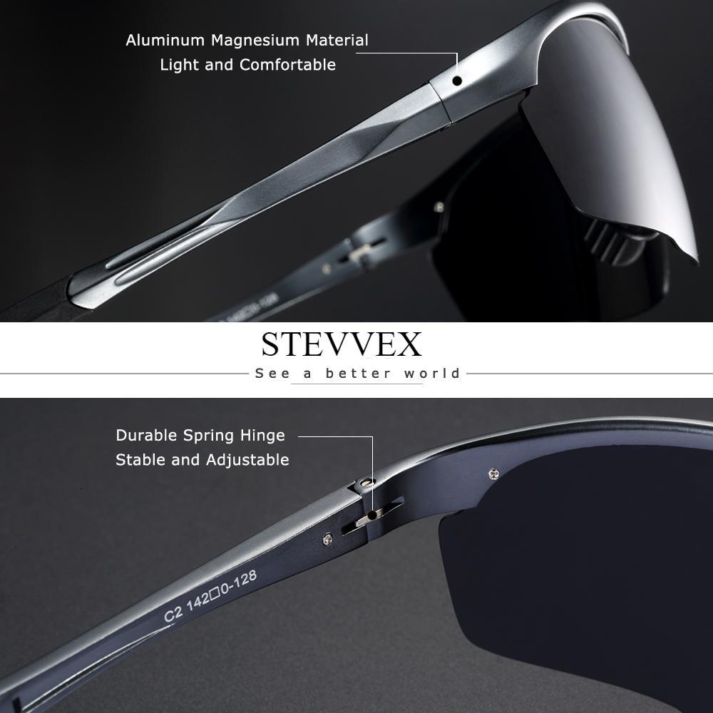 Stevvex Sunglasses Aluminum Magnesium frame, polarized UV400 anti-reflective lenses on Tampa Home & Garden Store