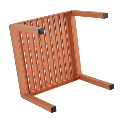 Waterproof Two-Piece Orange Outdoor Patio Set frame with slatted back on Tampa Home & Garden Store