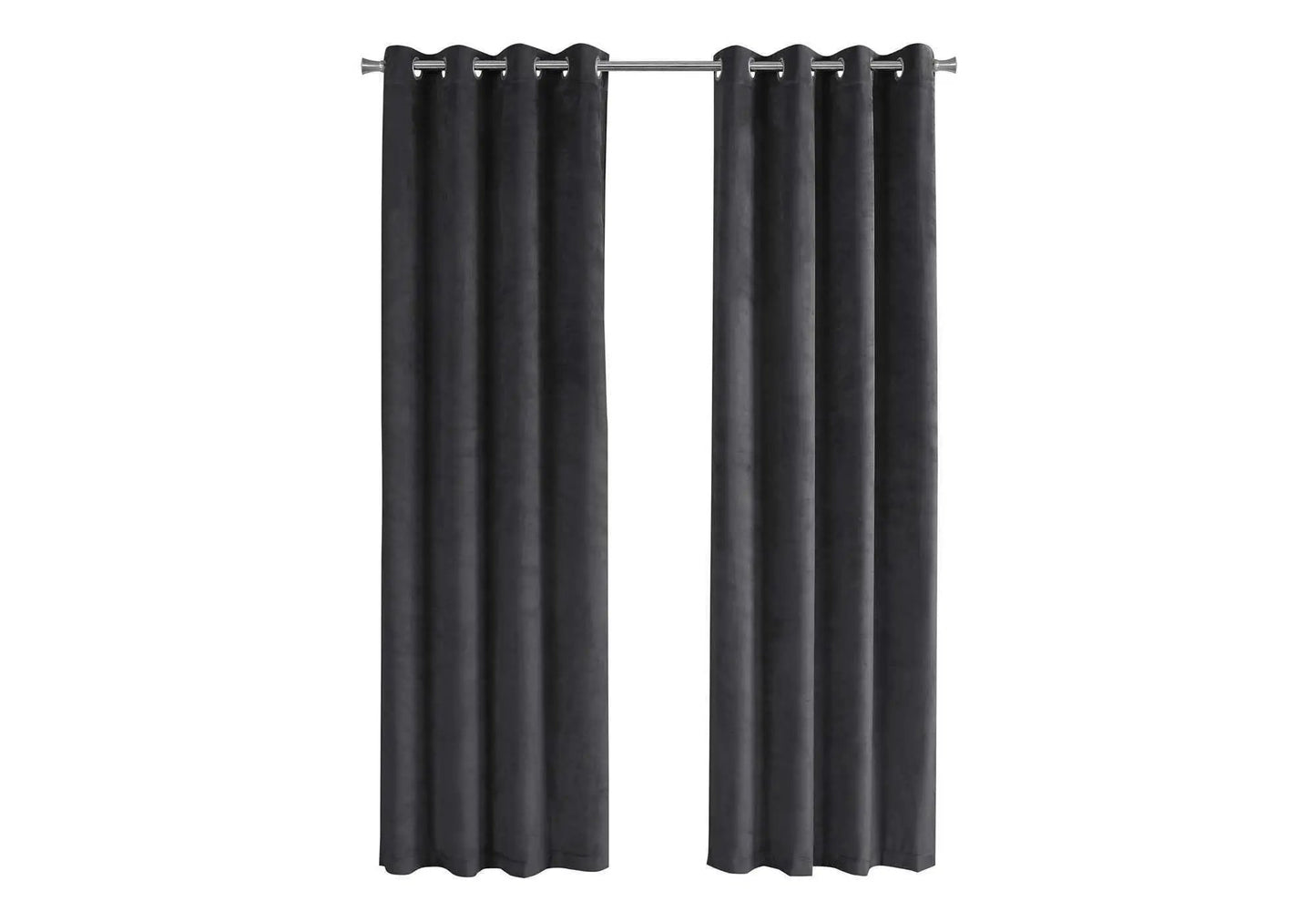 2-piece curtain set, black room-darkening with silver grommets, by Unique Piece Furniture on Tampa Home & Garden Store