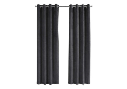2-piece curtain set, black room-darkening with silver grommets, by Unique Piece Furniture on Tampa Home & Garden Store