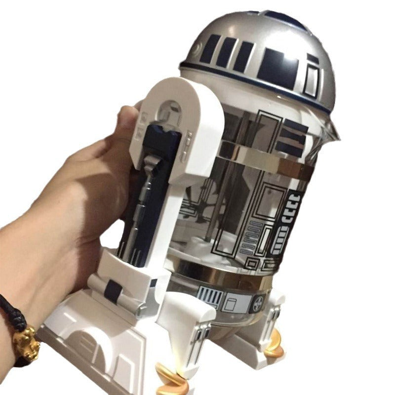Star Wars R2D2 Robot Mini Home Hand-Poured Coffee Maker Coffee Pot Thermos Pot Mocha French Press Pot - Tampa Home & Garden Store