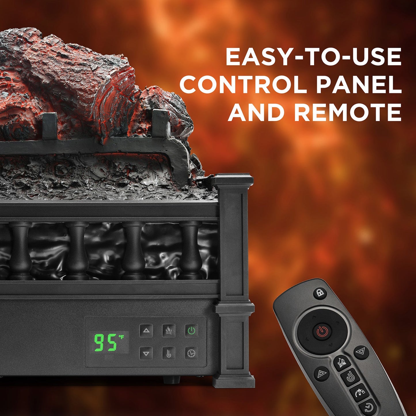 (Caja abierta) Leños para chimenea eléctrica Eternal Flame EF26-PB 