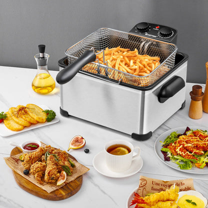 Freidora de 5.3QT con tres cestas