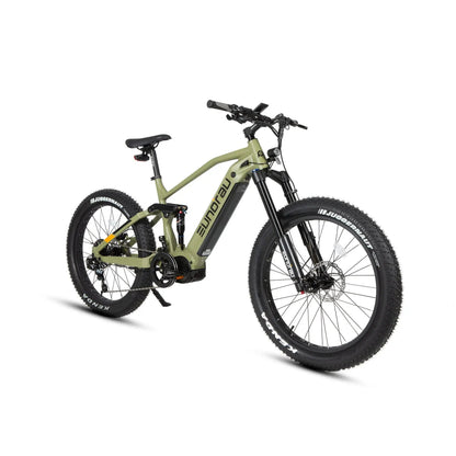 Specter S 3.0 Hunter X9 fat-tire electric bicycle with olive green frame and front suspension on Tampa Home & Garden Store