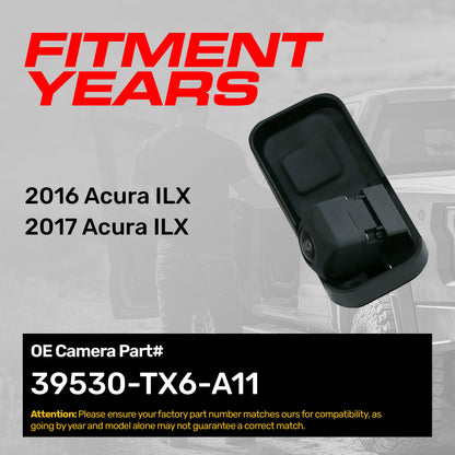 Master Tailgaters Acura ILX 2016-2017 OEM replacement backup camera part 39530-TX6-A11 on Tampa Home & Garden Store