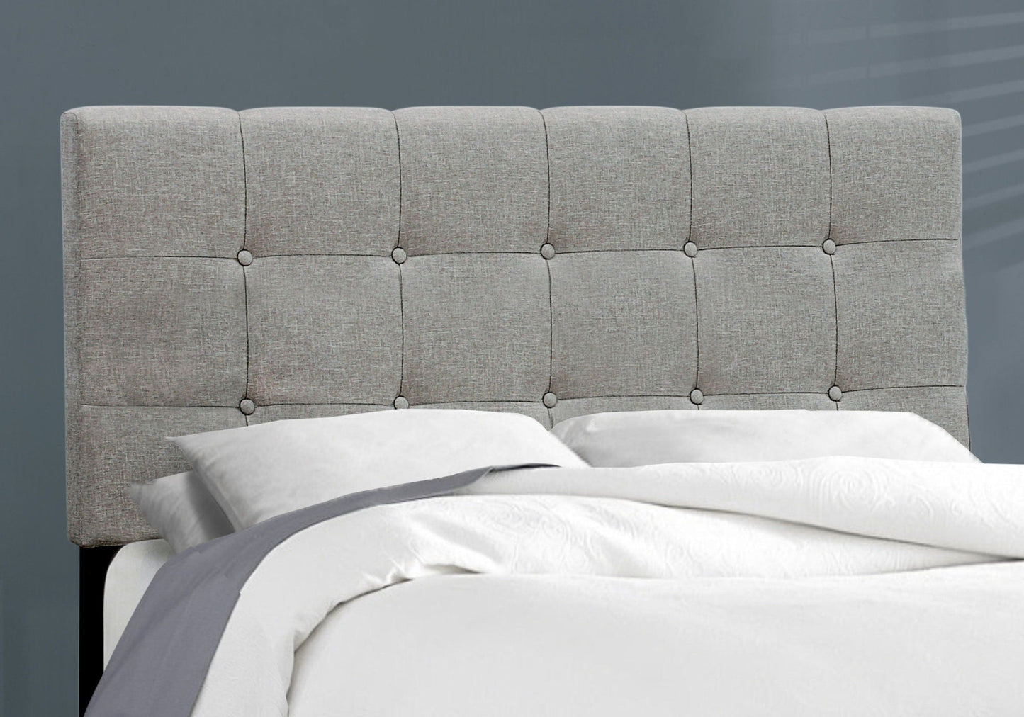 Transitional Upholstered Bed Frame and Headboard