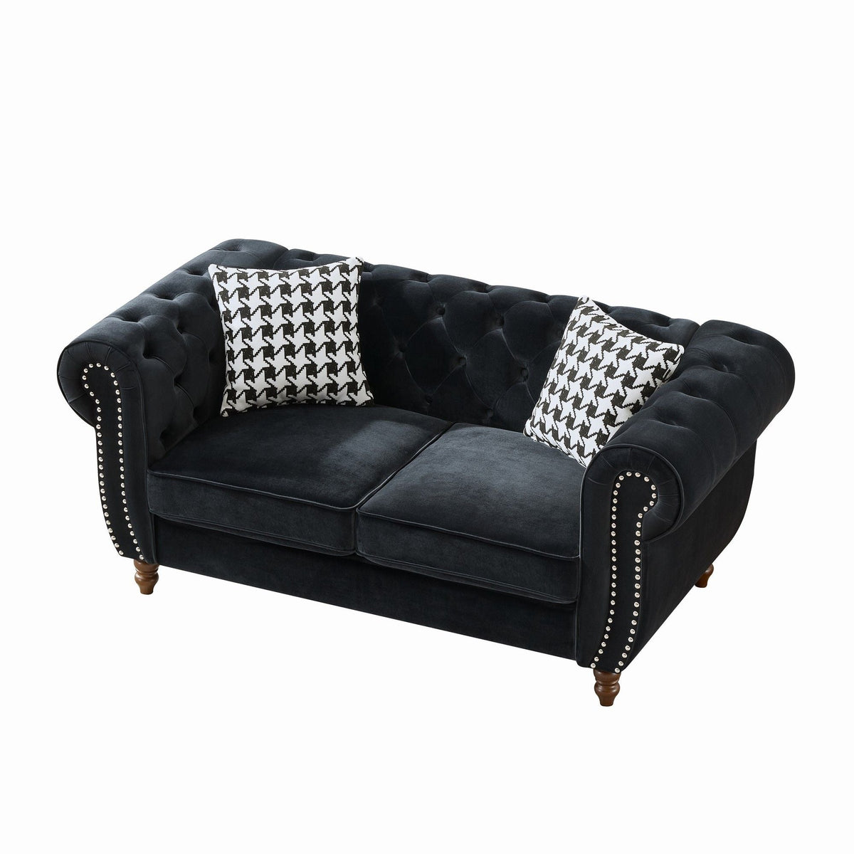 Chesterfield 3 and 2 Seater Fabric Sofa Set
