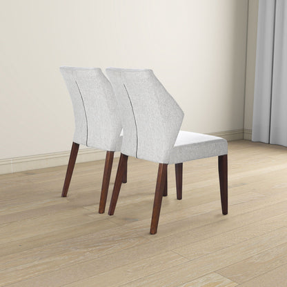 Light Gray Upholstered Dining Chair Set of 2 with solid wood frame HouseOfZazla on Tampa Home & Garden Store