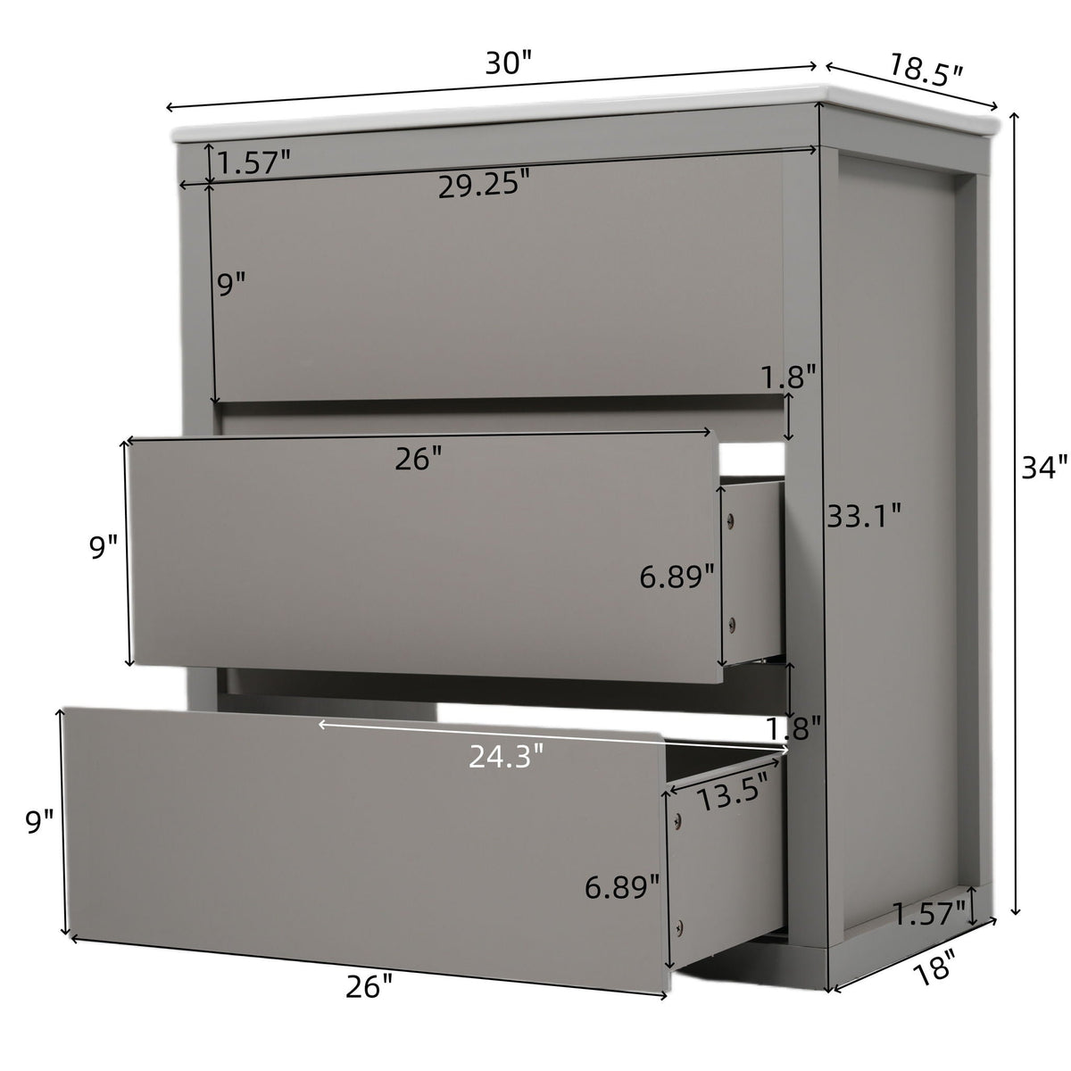 Freestanding vanity with ceramic sink, 2 full-extension drawers HouseOfZazla on Tampa Home & Garden Store