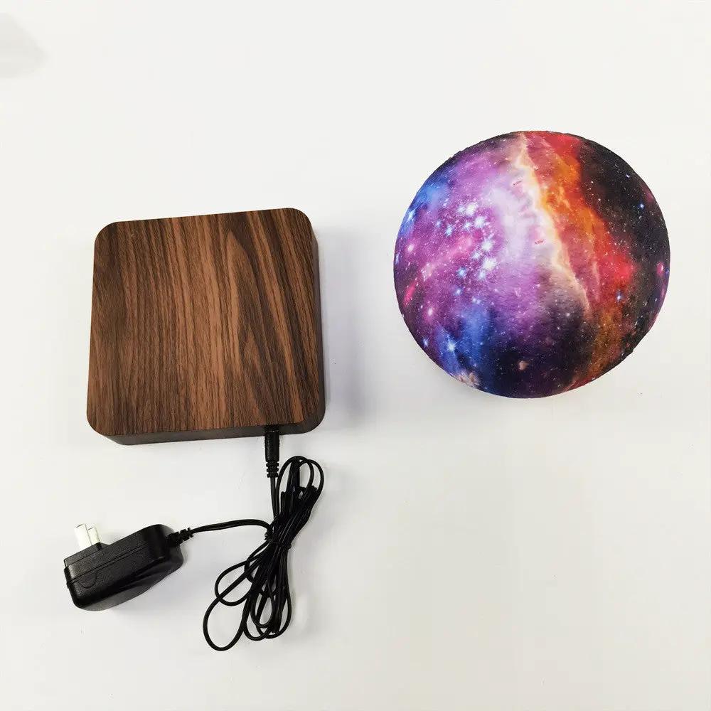 Magnetic levitation decorative galaxy light with walnut base and orb by FLIPSTYLEZLLC on Tampa Home & Garden Store