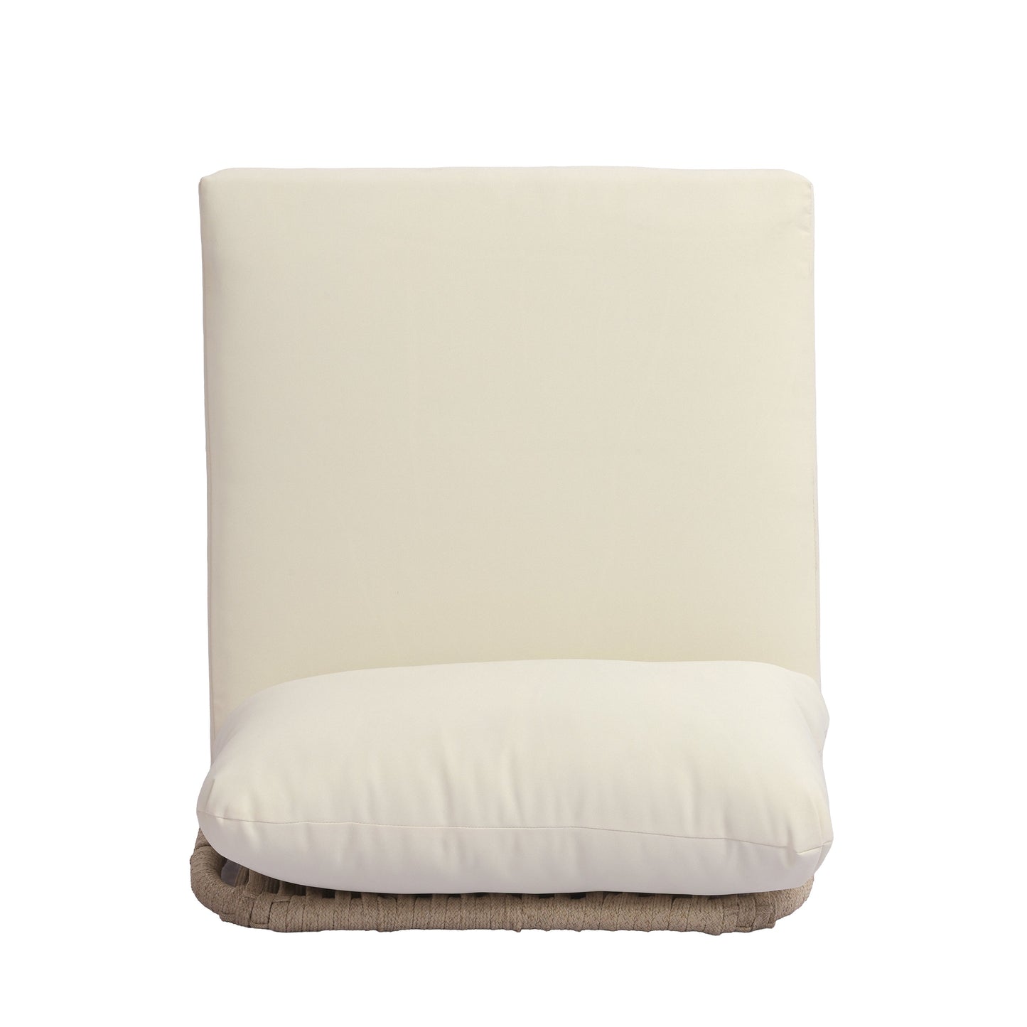 Acacia Wood Outdoor Armless Chair With A Cushion