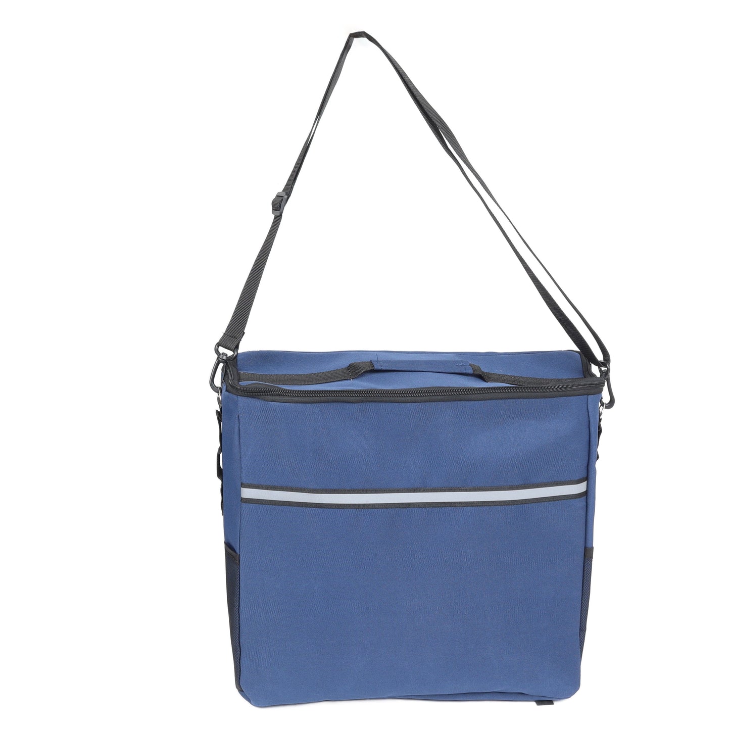 Beach Wagon blue fabric carry bag with adjustable straps and zippered top on Tampa Home & Garden Store