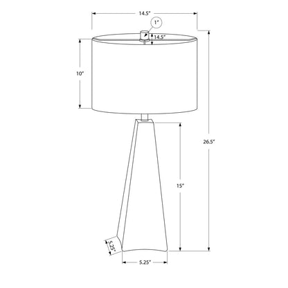 Table lamp black resin modern tripod with drum shade 14.5 dia 26.5 in Unique Piece Furniture on Tampa Home & Garden Store