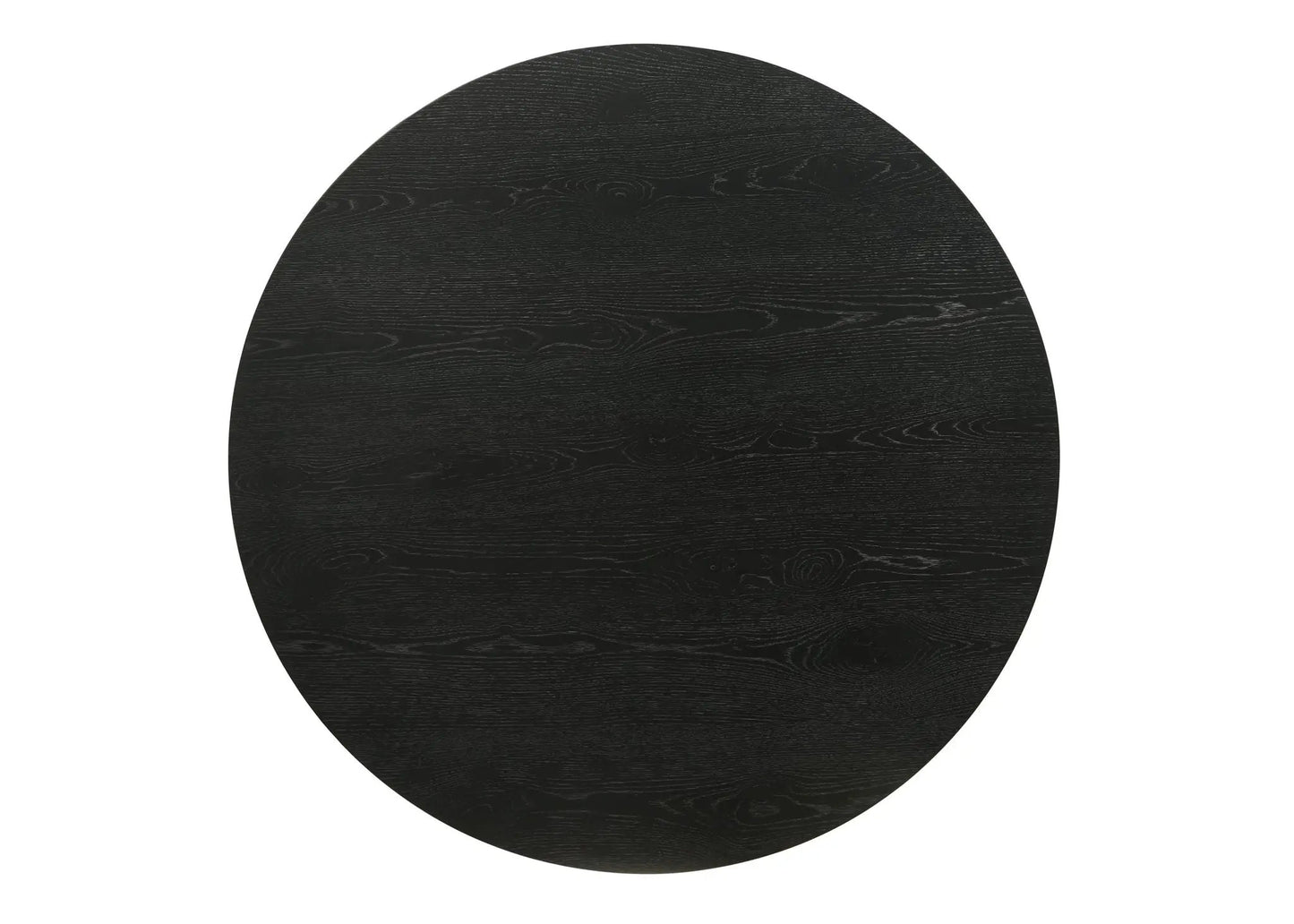 Jasper Round Table In Ebony Finish and Wood Grain