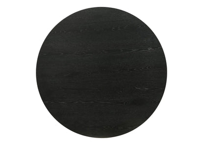 Jasper Round Table In Ebony Finish and Wood Grain