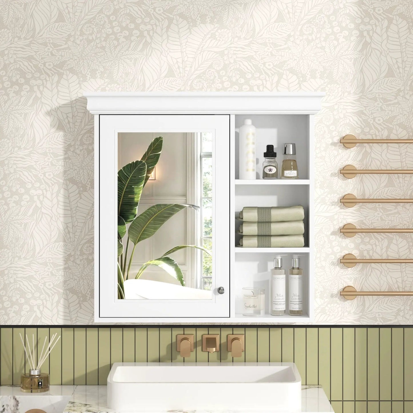 Wall Mounted Medicine Cabinet with Mirror