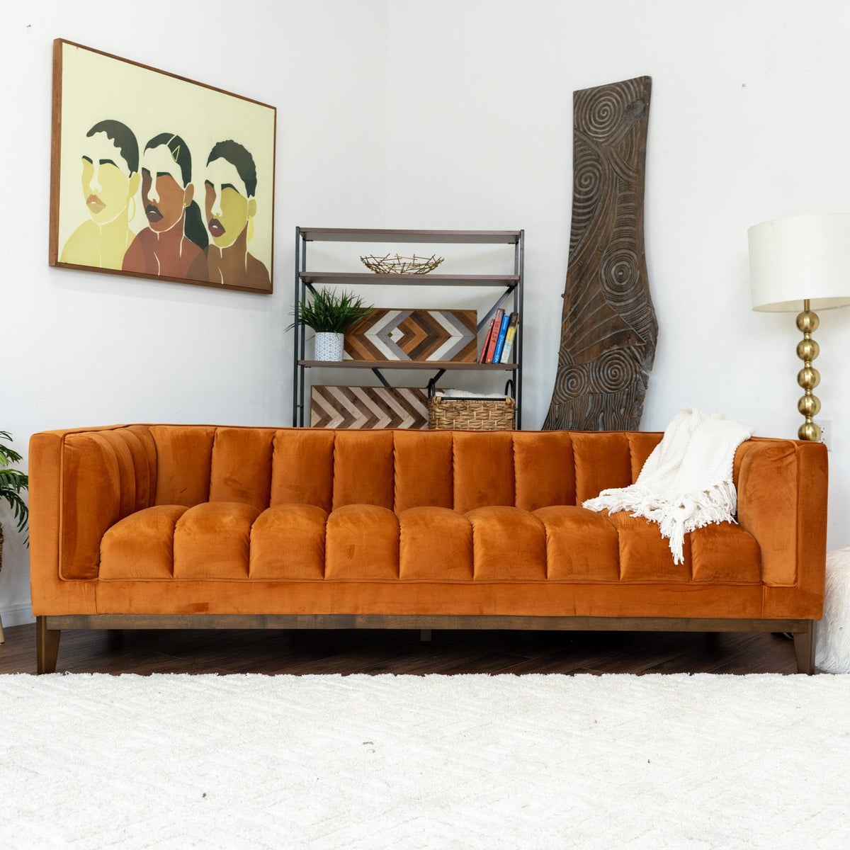 Melissa Luxurious Mid Century Modern Sofa