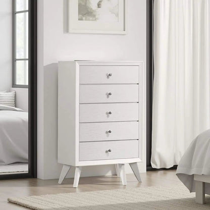 1 Piece Chest With Angled Legs and White Finish