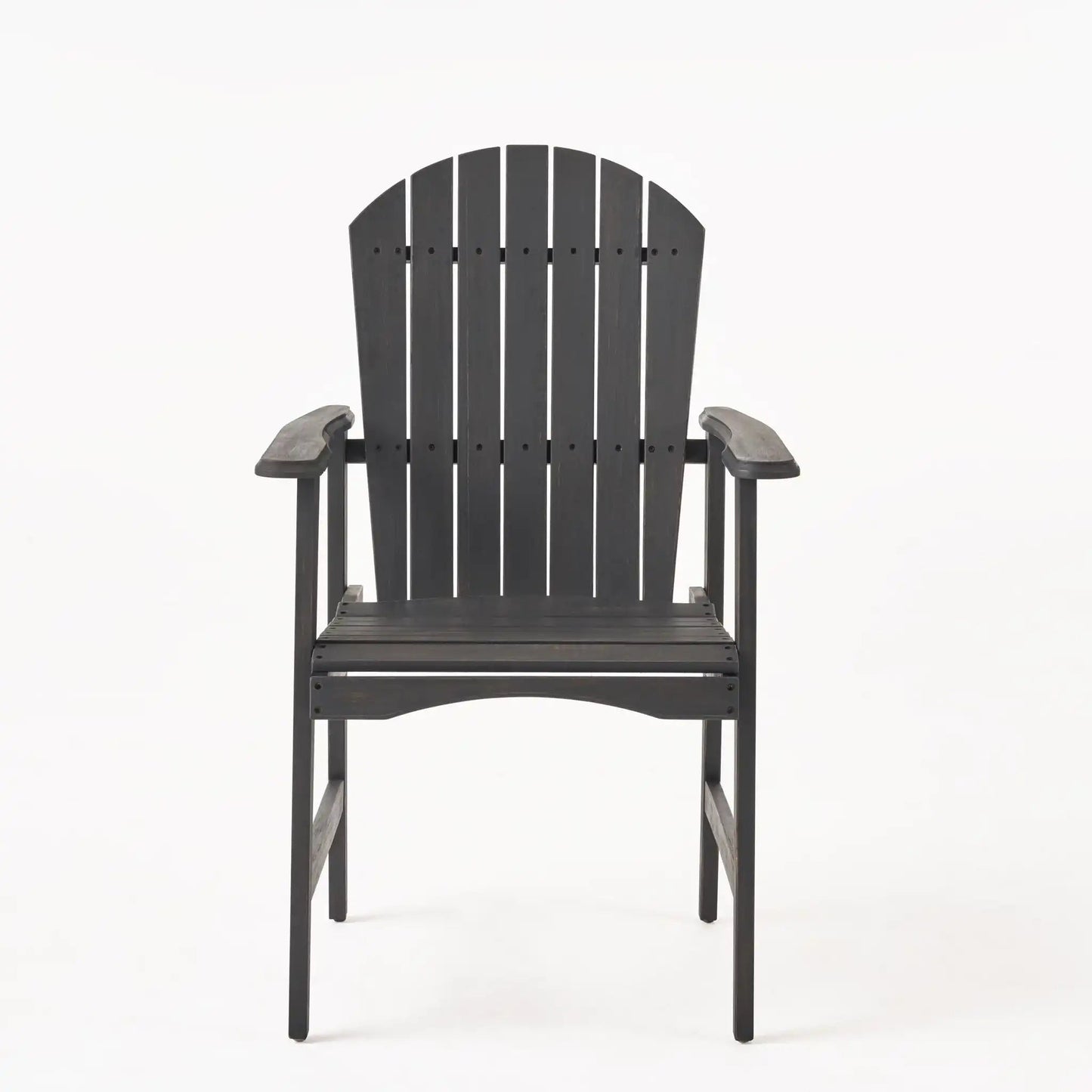 Outdoor Weather Resistant Acacia Wood Adirondack Dining Chair charcoal by HouseOfZazla on Tampa Home & Garden Store
