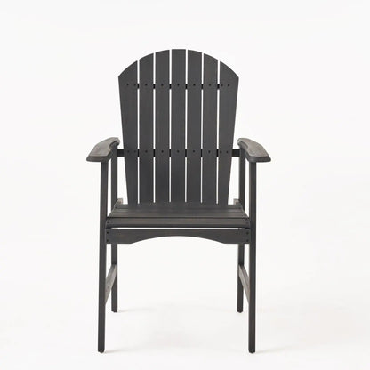 Outdoor Weather Resistant Acacia Wood Adirondack Dining Chair charcoal by HouseOfZazla on Tampa Home & Garden Store