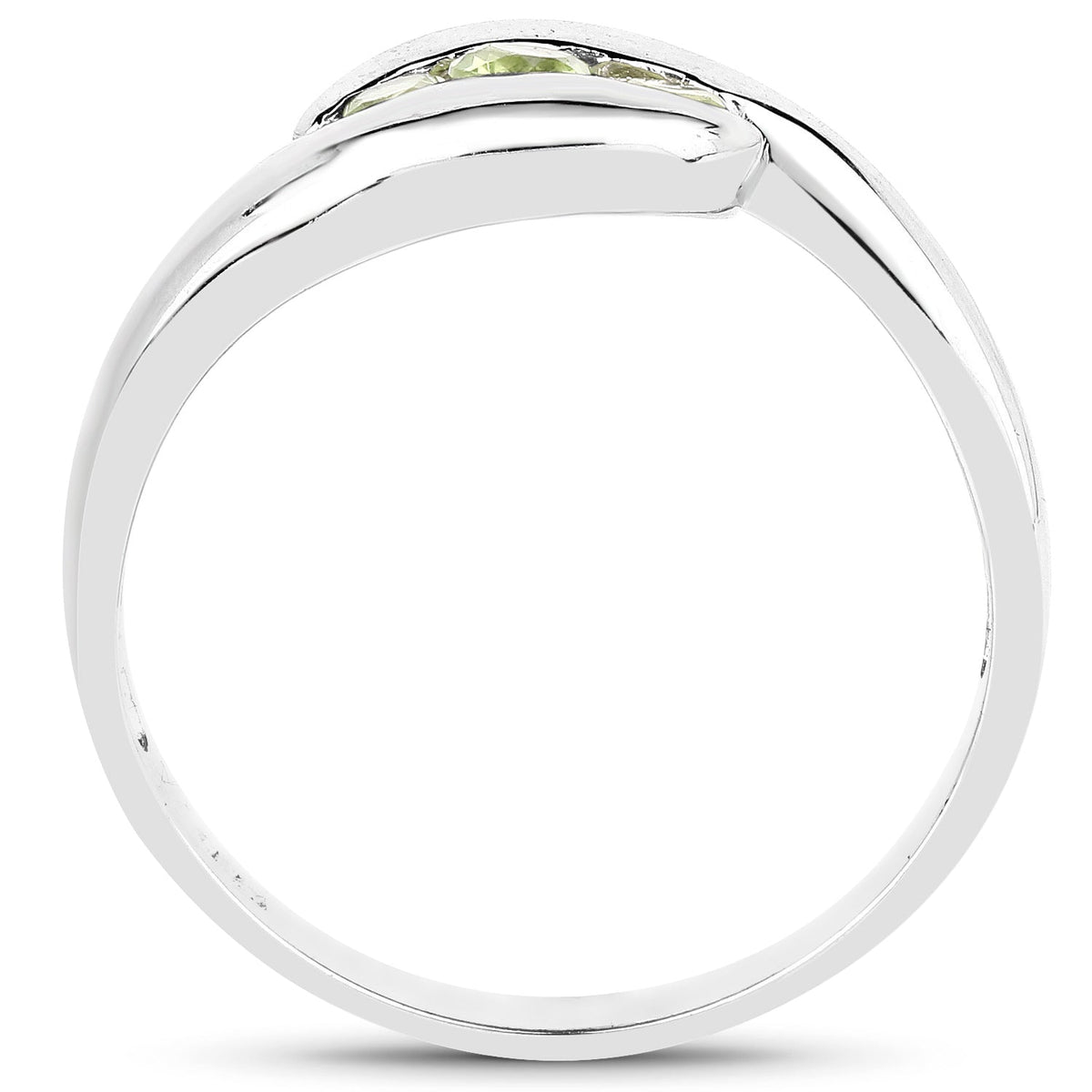 0.56ct genuine green peridot ring in a polished .925 sterling silver band on Tampa Home & Garden Store