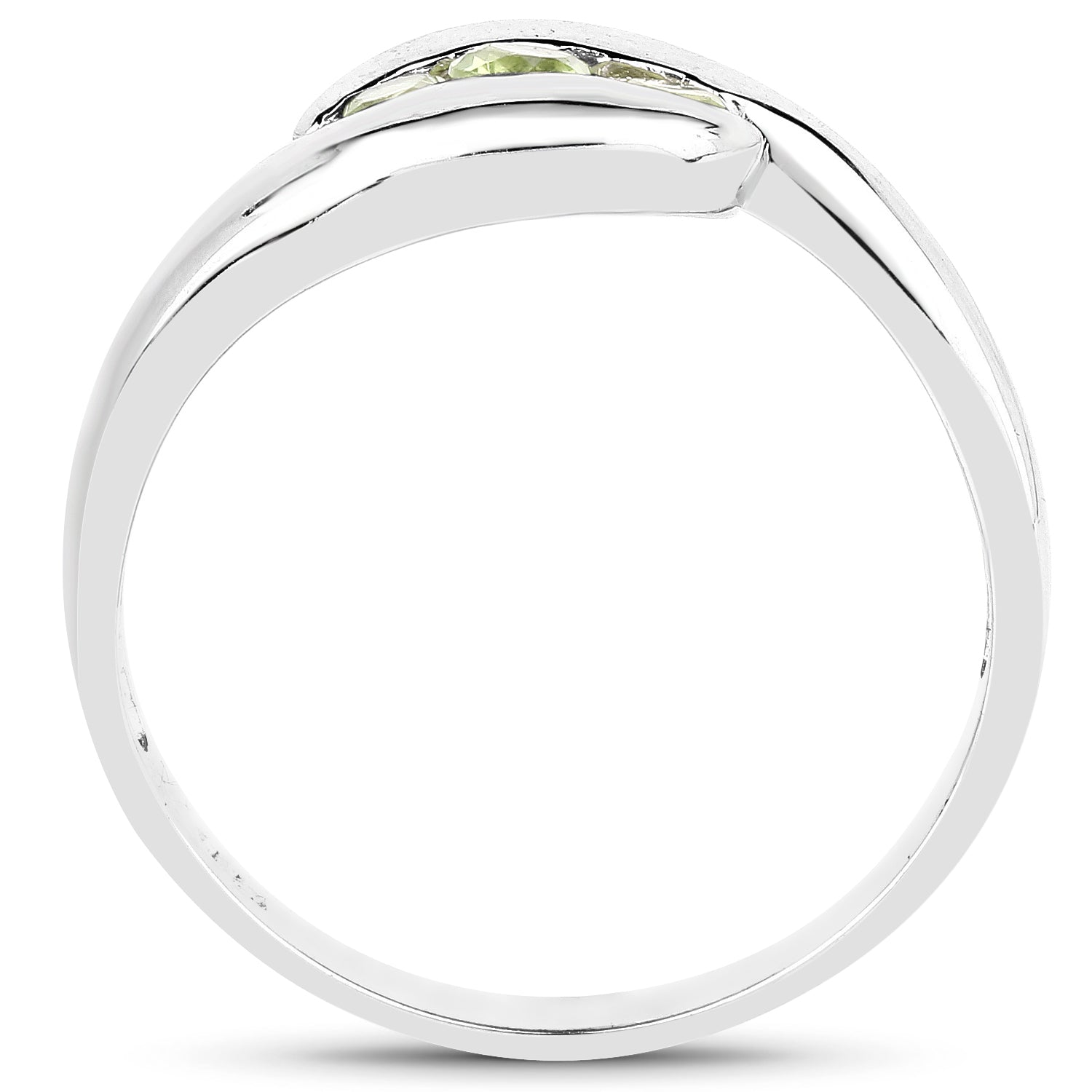 0.56ct genuine green peridot ring in a polished .925 sterling silver band on Tampa Home & Garden Store