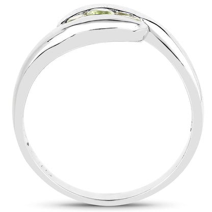 0.56ct genuine green peridot ring in a polished .925 sterling silver band on Tampa Home & Garden Store