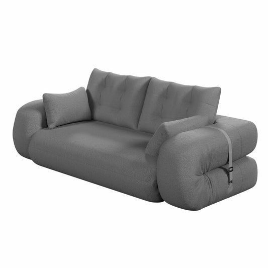 Human Dog Bed 3-in-1 foldable sofa in gray plush fabric by HouseOfZazla on Tampa Home & Garden Store