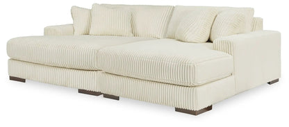Lindyn Sectional Sofa with Cord Upholstery