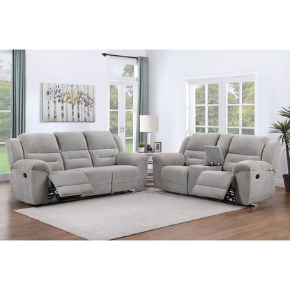 Sebring Gray Manual Reclining Sofa And Loveseat