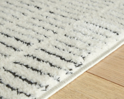 Turinwith Rug Ivory and Black Stripe Area Rug