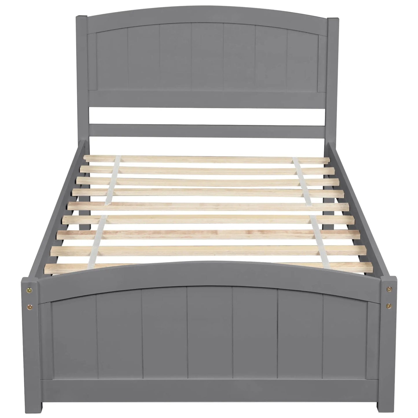 Platform Bed and Headboard With Footboard Slats
