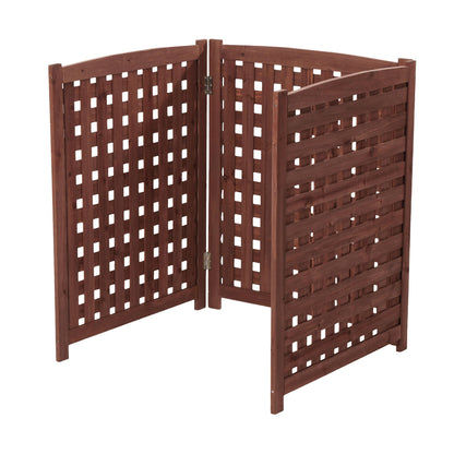 Three Wooden Fences and Outdoor AC Privacy