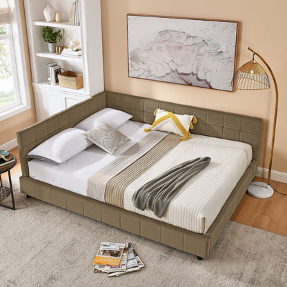 Mid-Century Upholstered Bed Frame and Backrest