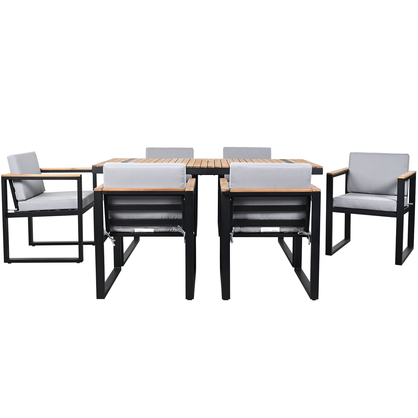 Seven Piece Outdoor Dining Table and Chair Set