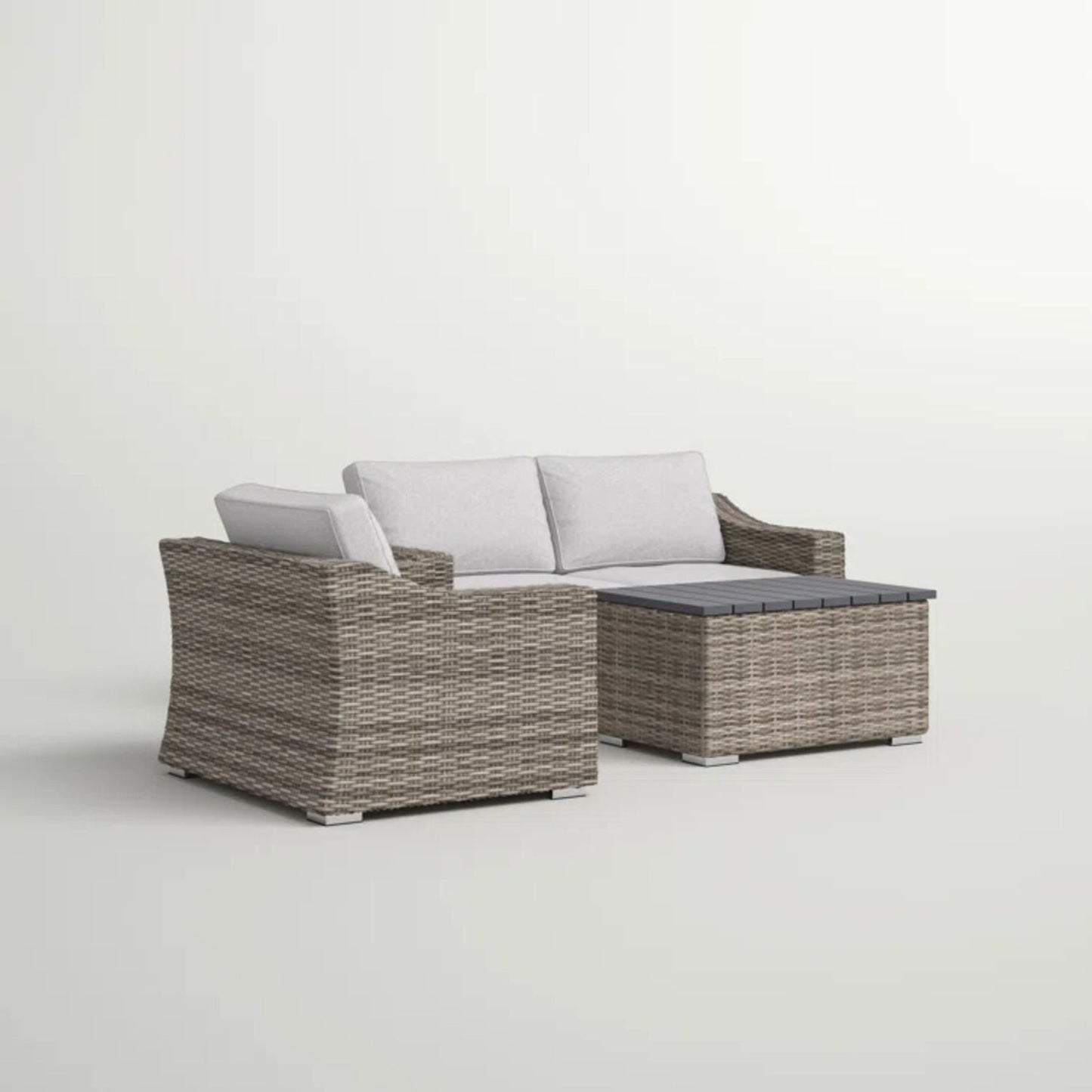 Durable Aluminum Wicker Sofa and Cushions