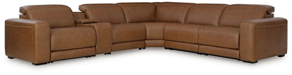 Contemporary Power Reclining Sectional Loveseat