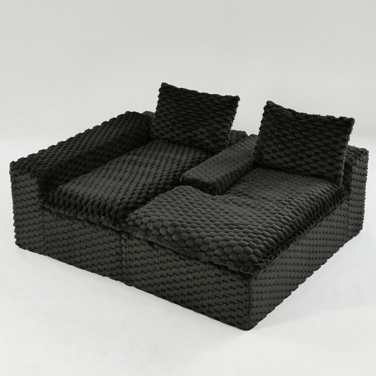 Modular Convertible Sofa and Twin Chaise Lounge