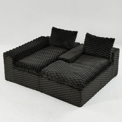 Modular Convertible Sofa and Twin Chaise Lounge