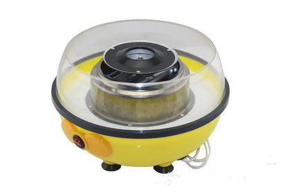 Mini Minimalist Cotton Candy Machine by FLIPSTYLEZLLC, yellow base with clear dome on Tampa Home & Garden Store