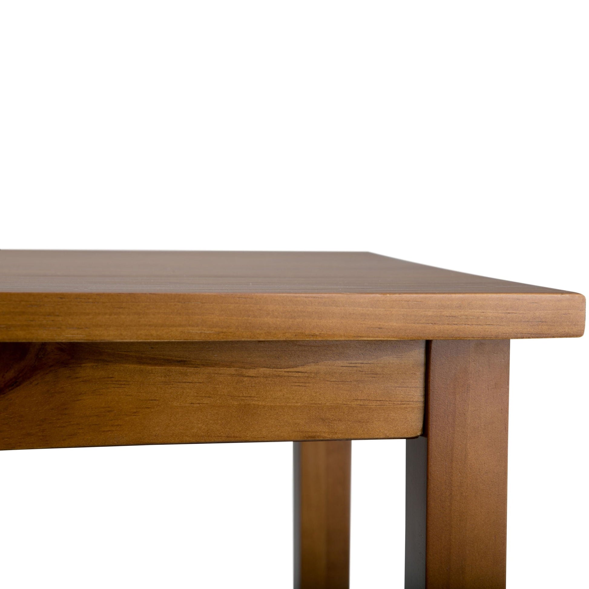 Warm Shaker coffee table edge and leg in warm brown finished wood by Unique Piece Furniture on Tampa Home & Garden Store