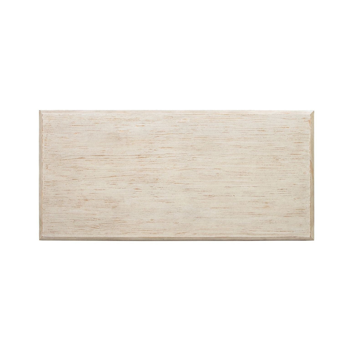 Geometric Waterfall Console Table whitewashed solid wood with natural grain on Tampa Home & Garden Store