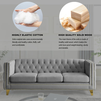 Upholstered Chesterfield Sofa for Living Room