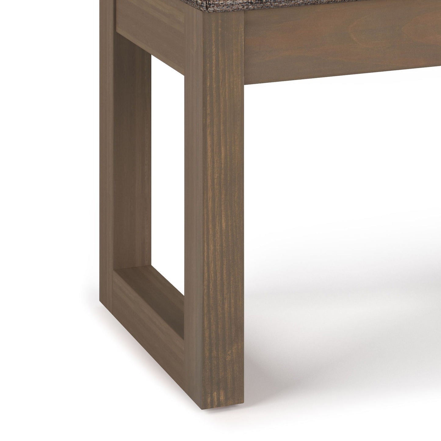 Milltown Upholstered Ottoman Bench With Driftwood