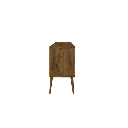 Bradley modern TV stand brown wood with concealed storage and wire management on Tampa Home & Garden Store
