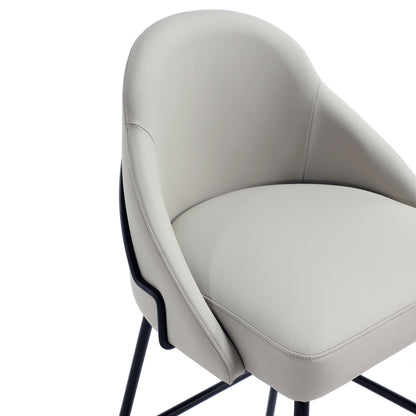 Gracie Barstool by HouseOfZazla, bar height 28-30in, light gray with black legs on Tampa Home & Garden Store