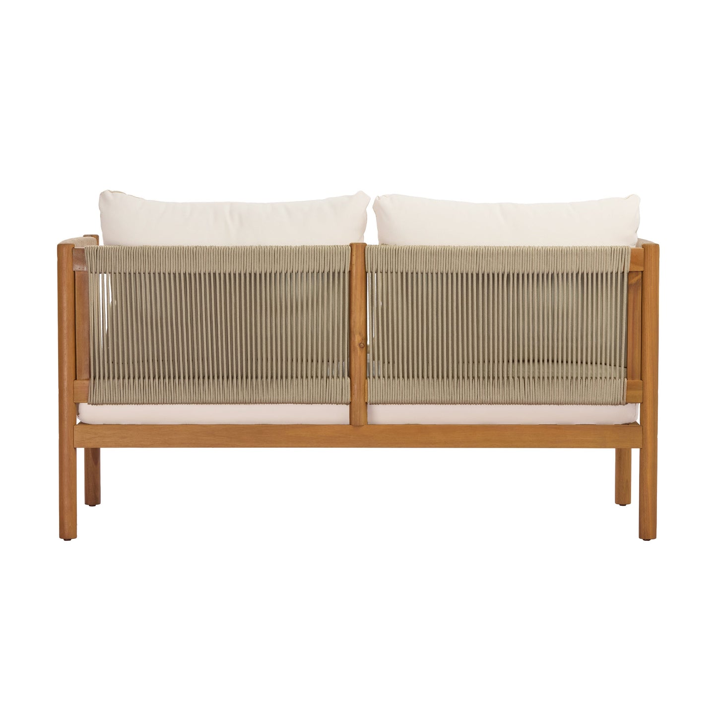 4 Piece Outdoor Sofa Set with Acacia Wood Frame