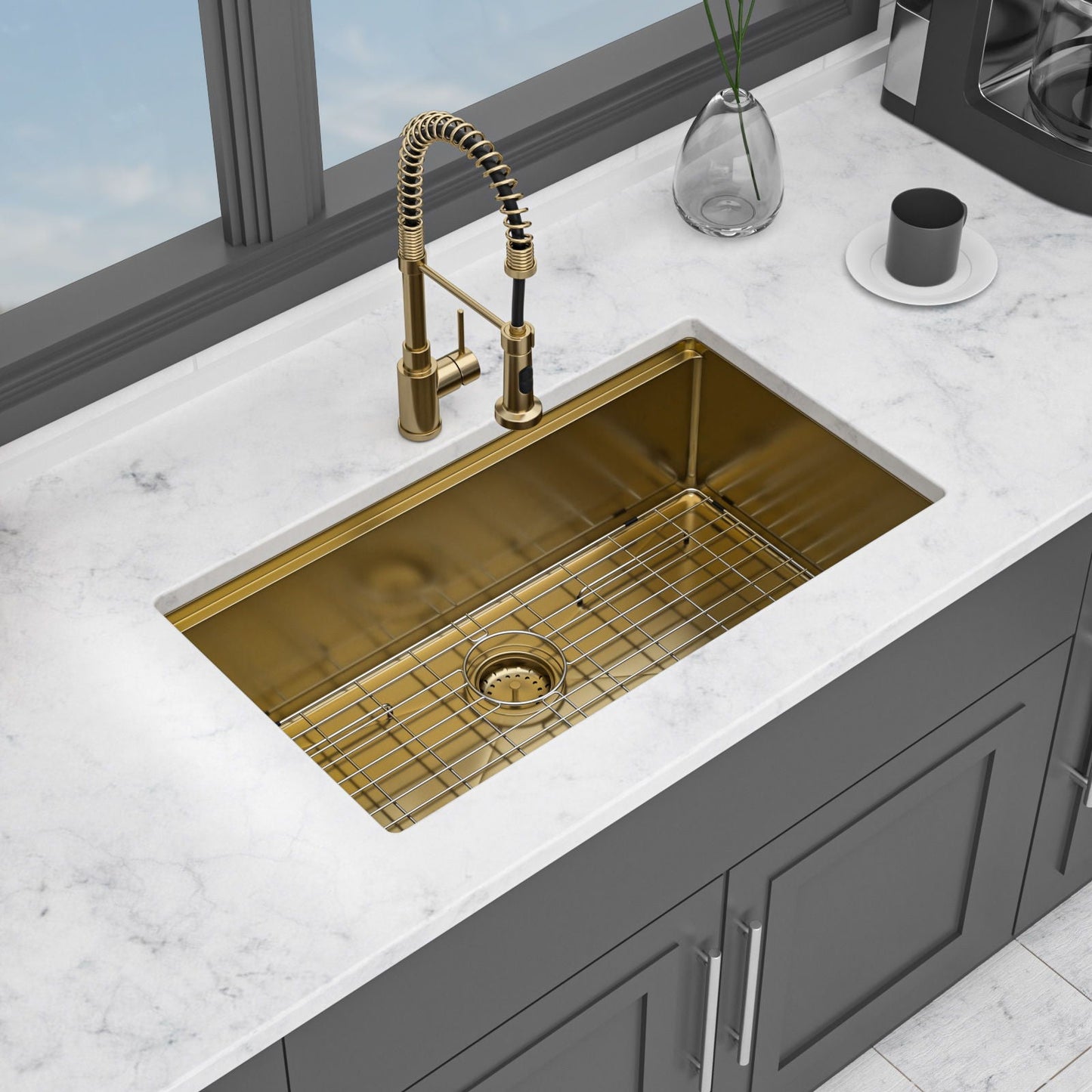 Stainless Steel Undermount Sink and Kitchen Prep