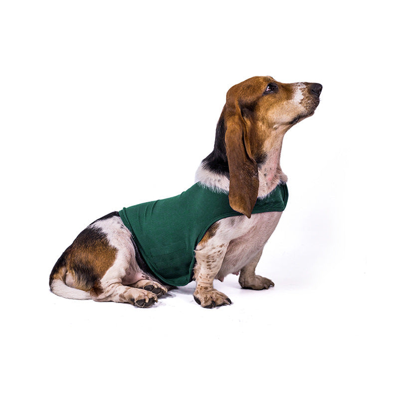 Anxiety jacket dog vest in green for calming and comfort during medical treatment on Tampa Home & Garden Store