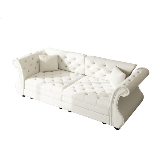 Oversized Chesterfield Sofa and a Pull Out Bed